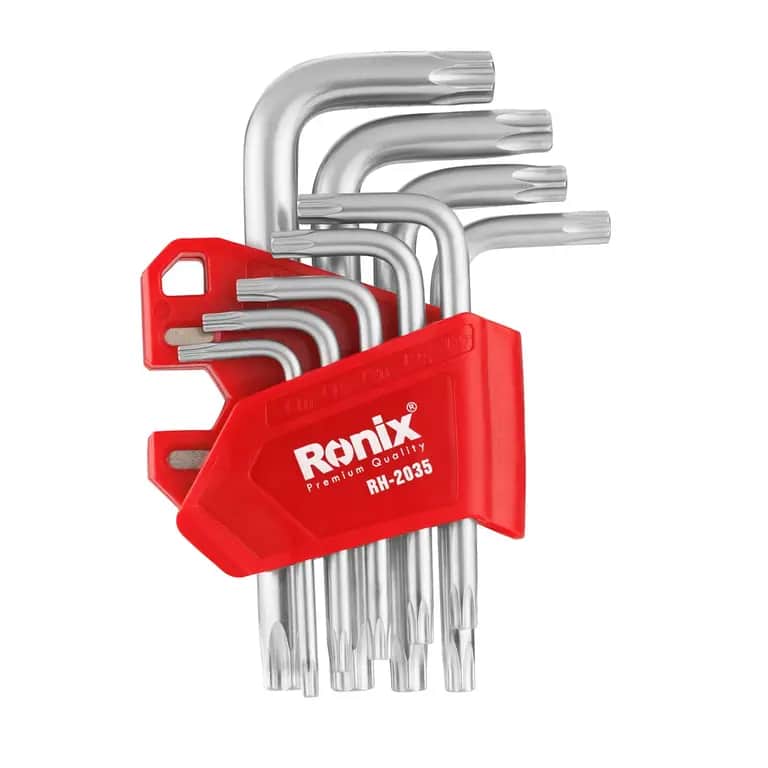 Набор магнитных ключей Torx с короткой рукояткой, 9 штук, Ronix, RH-2035