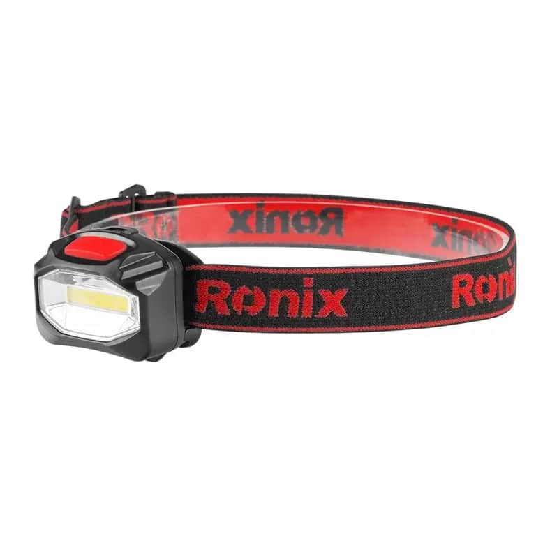 Фонарь налобный, работает от 3х батареек тип AAA , Ronix, RH-4283