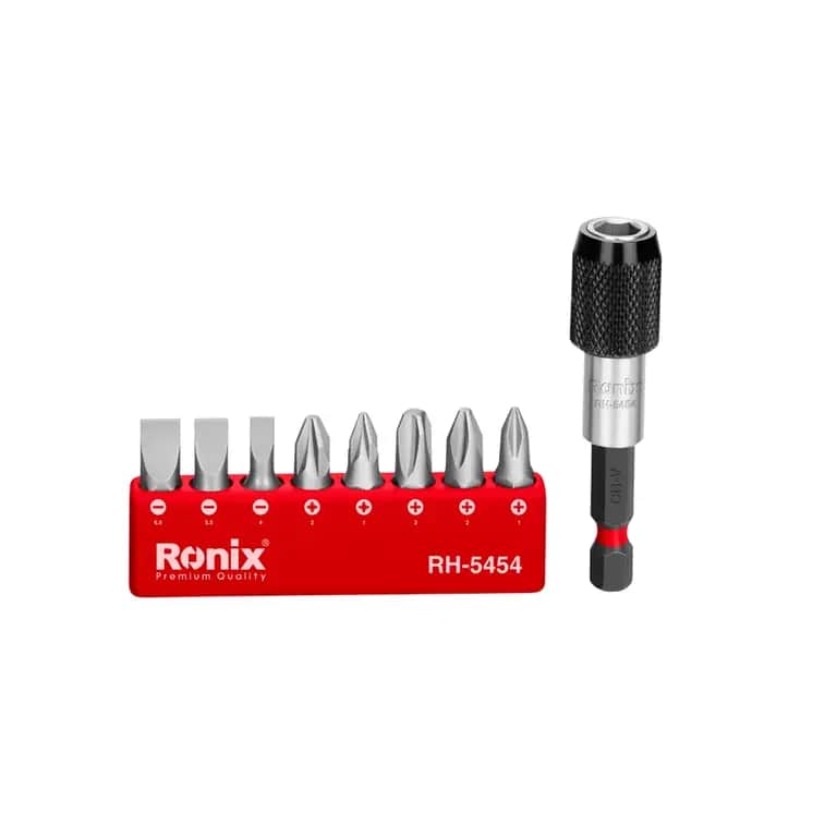 Набор бит с держателем Cr-v, (9 шт.), Ronix, RH-5454