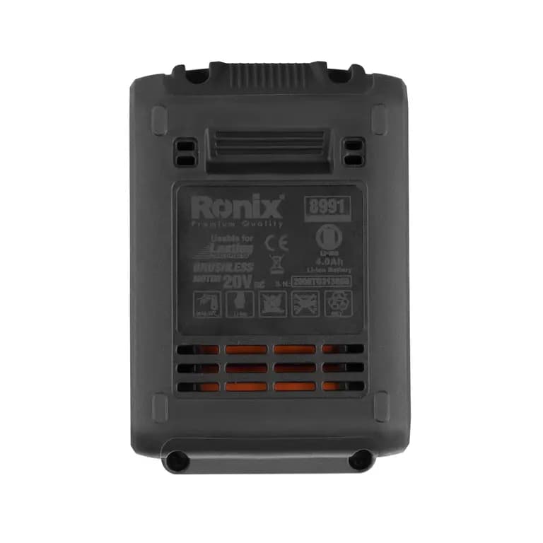 Аккумуляторная батарея (бесщеточная серия), Li-ion 20V, 4.0Ah с индикатором заряда, Ronix, 8991 — фото 7