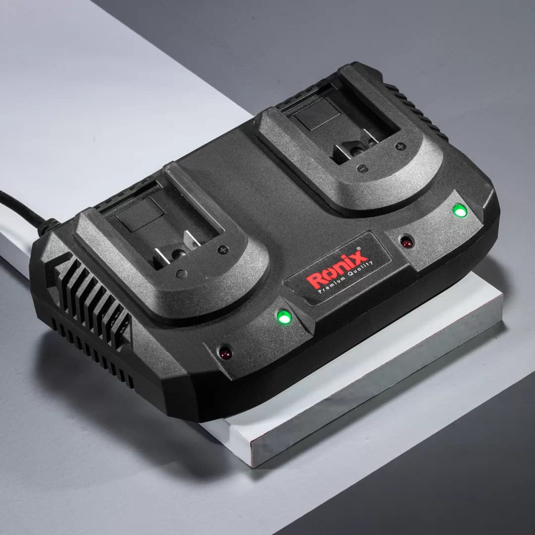 Двухпортовое интелектуальное зарядное устройство 20V (2.2A+2.2A), Ronix, 8994 — фото 8