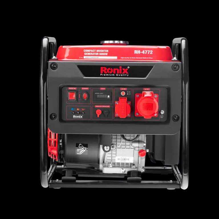 Бензиновый инверторный генератор Ronix 6000 Вт, 4-тактный двигатель, бак 15 литров, RH-4772 — фото 3