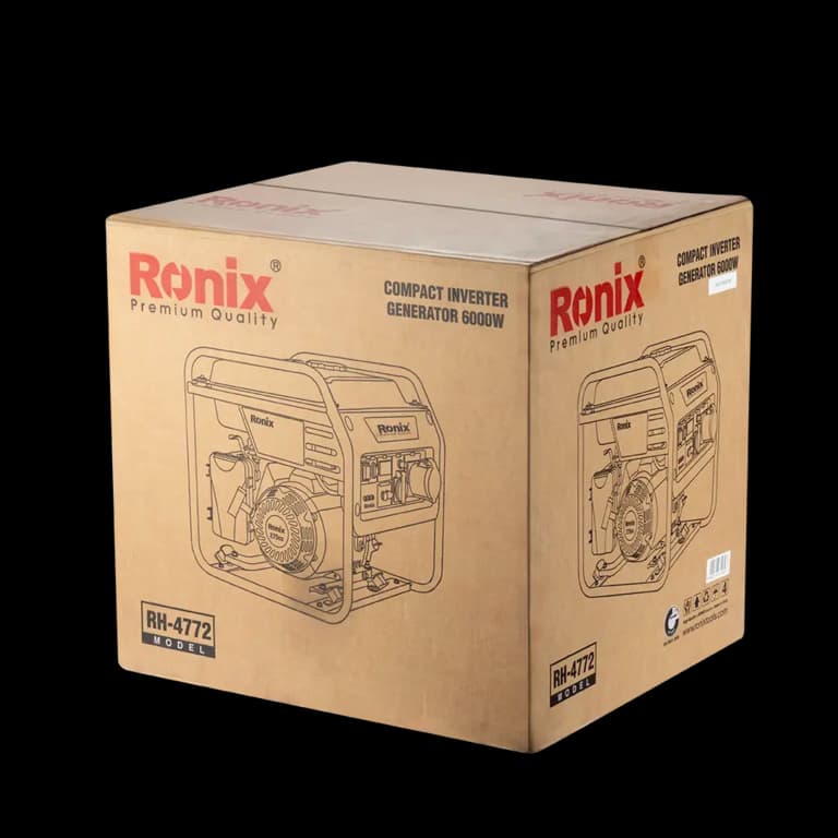 Бензиновый инверторный генератор Ronix 6000 Вт, 4-тактный двигатель, бак 15 литров, RH-4772 — фото 11