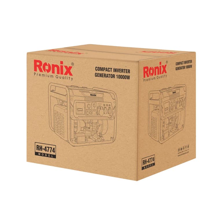 Бензиновый инверторный генератор Ronix 10кВт, 4-тактный двигатель, бак 25 литров, RH-4774 — фото 12