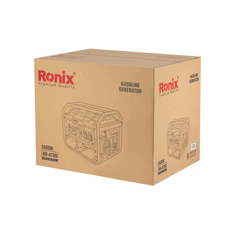 Бензиновый генератор Ronix 3500 Вт, 4-тактный двигатель, бак 15 литров, RH-4780 — фото 9