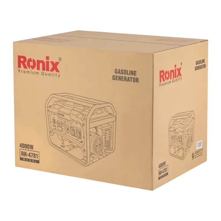 Бензиновый генератор Ronix 3300 Вт, 4-тактный двигатель, бак 15 литров, RH-4781 — фото 10