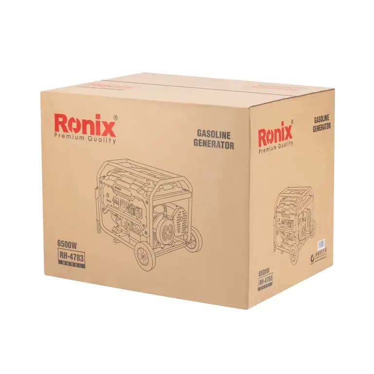 Бензиновый генератор Ronix 6500 Вт, 4-тактный двигатель, бак 25 литров, RH-4783 — фото 10