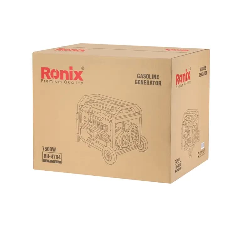 Бензиновый генератор Ronix 7500 Вт, 4-тактный двигатель, бак 25 литров, RH-4784 — фото 8