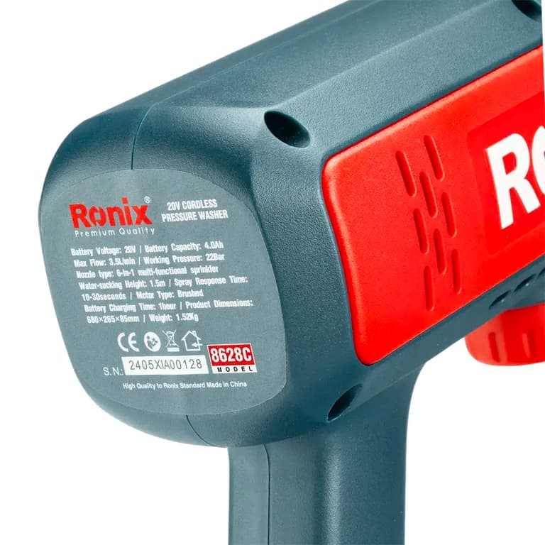Беспроводная мойка высокого давления, 20 В, Ronix (без аккумулятора и зарядного устройства) — фото 7