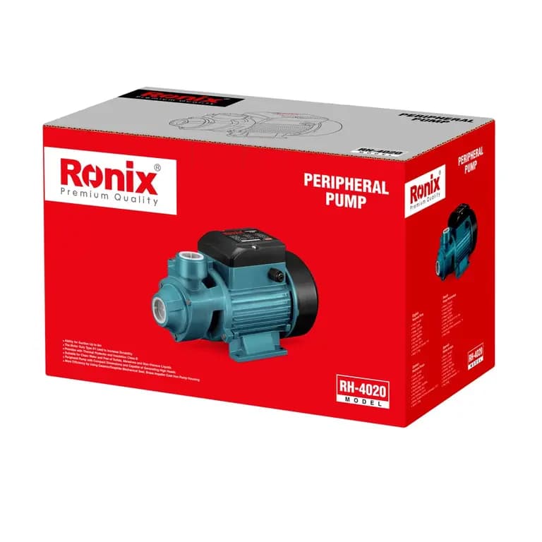 Водяной насос периферийный Ronix 370 Вт, 0,5 л. с., 2850 об/мин, RH-4020 — фото 9