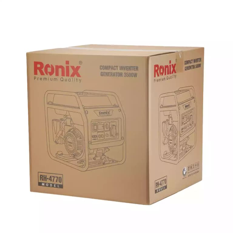 Бензиновый инверторный генератор Ronix 3500 Вт, 4-тактный двигатель, бак 10 литров, RH-4770 — фото 11