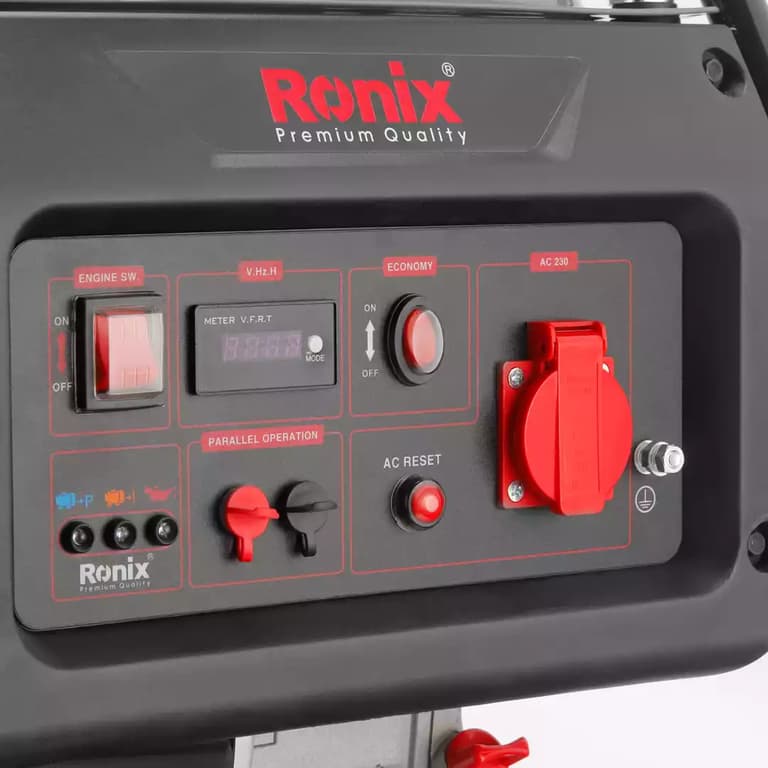 Бензиновый инверторный генератор Ronix 3500 Вт, 4-тактный двигатель, бак 10 литров, RH-4770 — фото 9