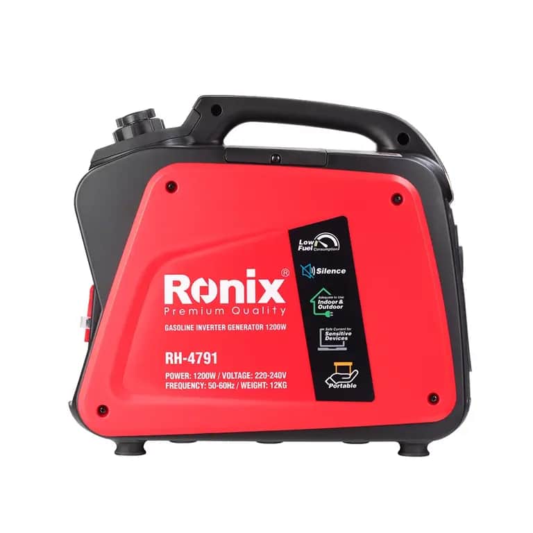 Бензиновый инверторный генератор Ronix 1200 Вт, 1,0 кВт, 4-тактный двигатель 60 куб. см, бак 3 л.